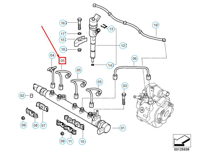 new mini cooper r50 pressure hose assembly 13537791115 7791115 original
