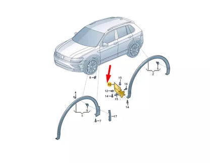 NEW VW TIGUAN AD MK2 REAR RIGHT MUD GUARD COVER 5NA854856B ORIGINAL