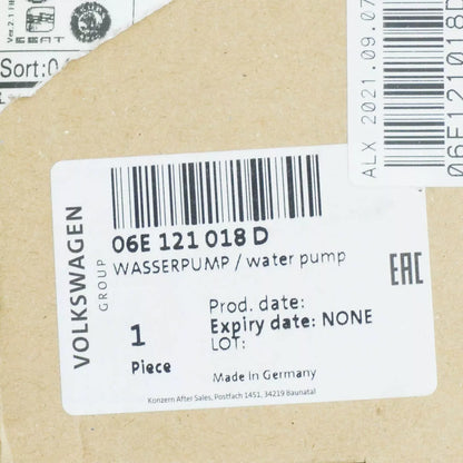 NEW AUDI A6 C6 ENGINE WATER PUMP 06E121018D