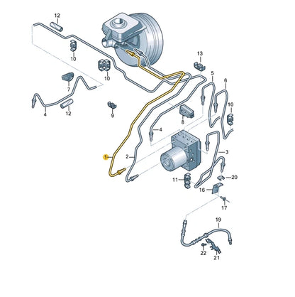 NEW AUDI Q5 8R FRONT BRAKE PIPE LINE LHD 8R1614705F
