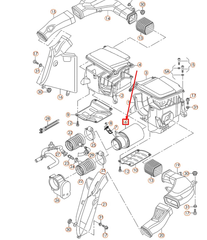 NEW AUDI R8 42 AIR FILTER ELEMENT 420133844E ORIGINAL