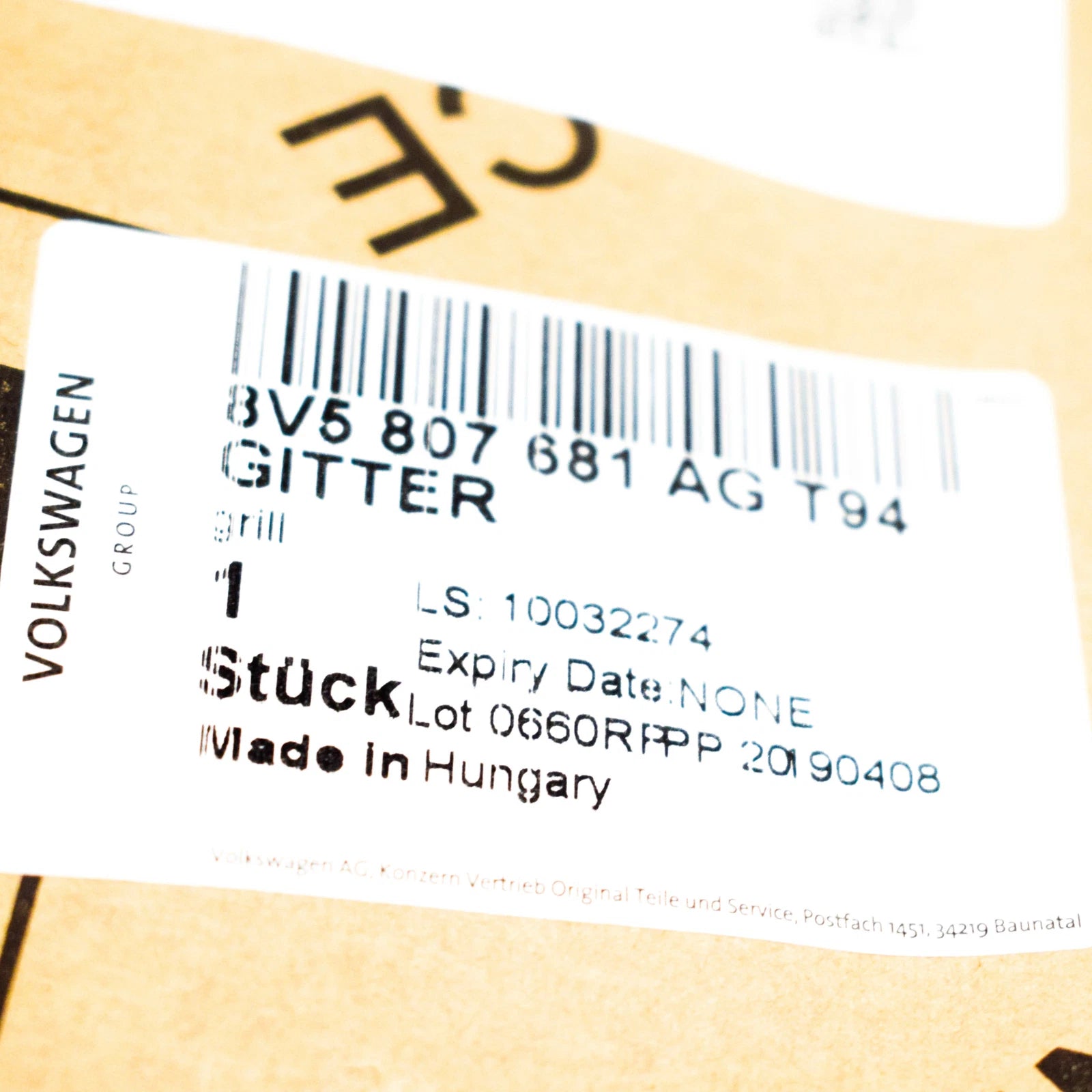 NEW AUDI RS3 FRONT BUMPER LEFT LOWER AIR VENT GRILLE 8V5807681AGT94 GENUINE