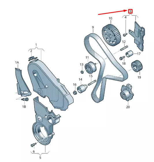 NEW VW TRANSPORTER T6 BELT COVER PLATE 04L109145A
