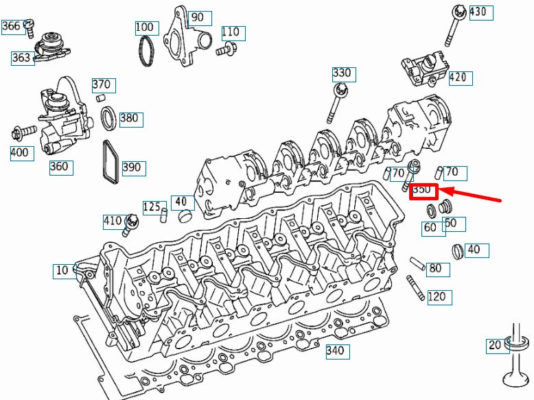 NEW MERCEDES-BENZ CL C215 CYLINDER HEAD BOLT A0039902012 ORIGINAL