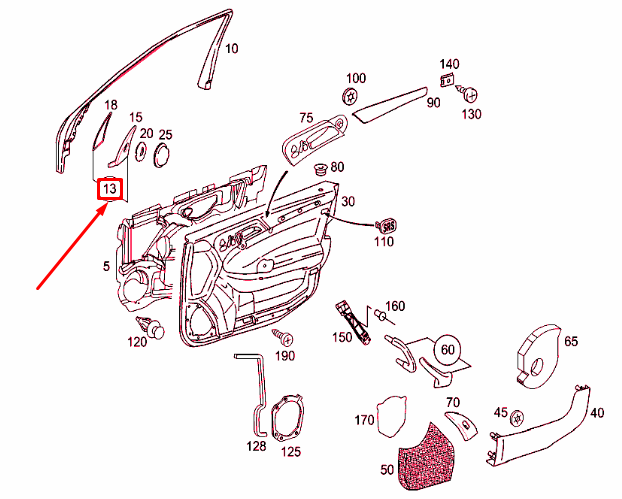 NEW MERCEDES-BENZ C W203 FRONT LEFT DOOR TWEETER COVER A20372001489051 ORIGINAL