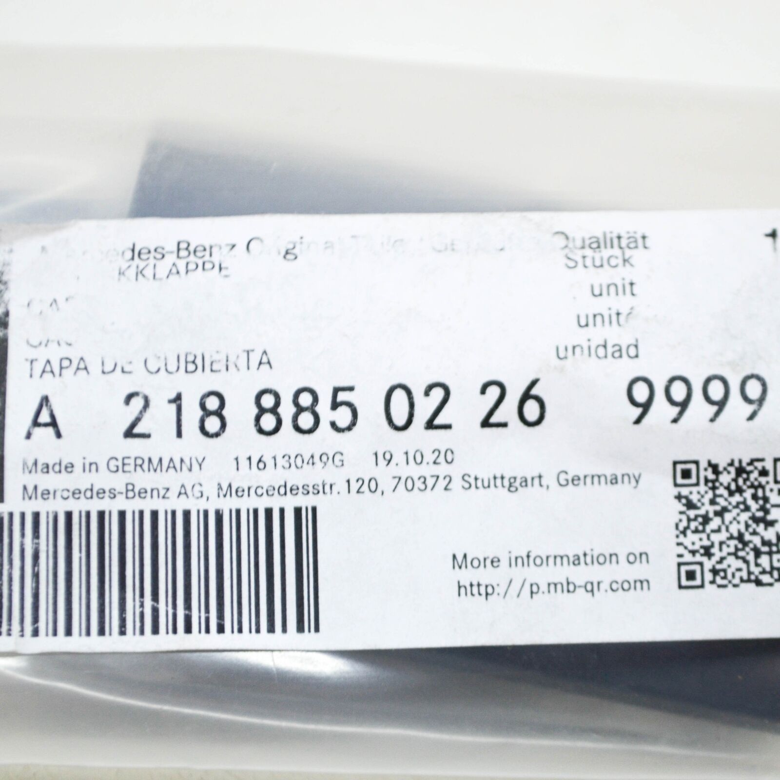 NEW MB CLS SHOOTING BRAKE X218 REAR BUMPER TOW HOOK EYE COVER A21888502269999