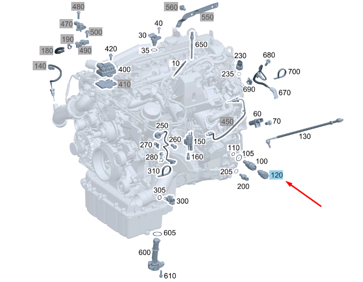 NEW MERCEDES-BENZ SPRINTER W906 CRANKCASE SCREW PLUG A0019905317 ORIGINAL