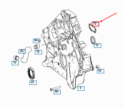 NEW MERCEDES-BENZ ML W164 TIMING COVER GASKET A1560150080 ORIGINAL