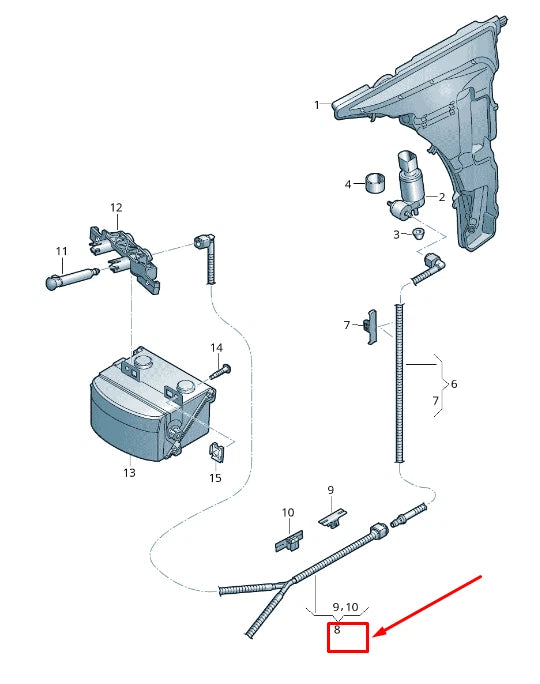 NEW AUDI A6 4A C8 HEADLIGHT WASHER PIPE 4K0955661A