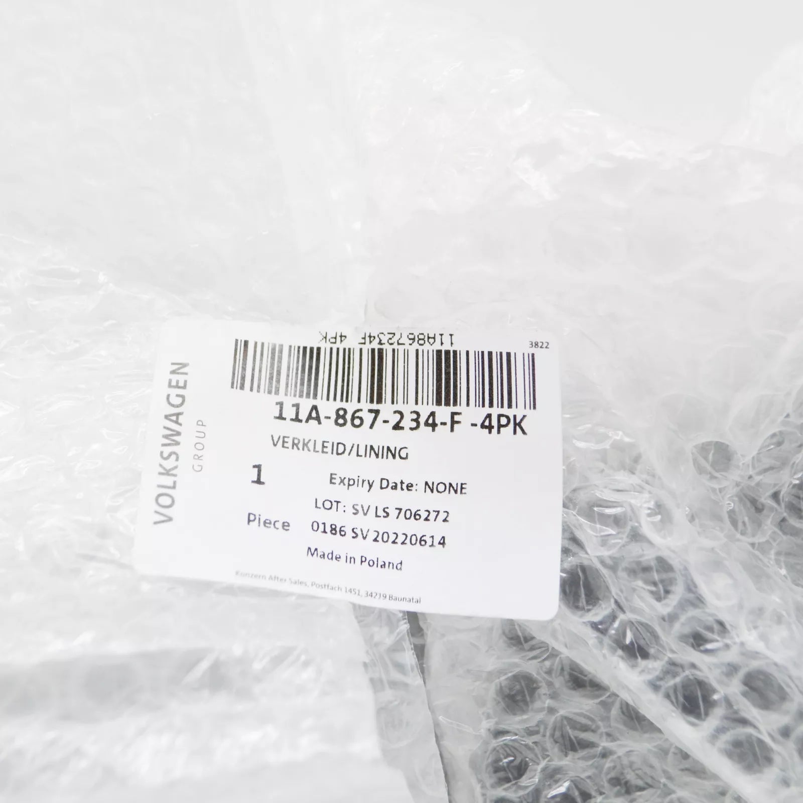 NEW VOLKSWAGEN ID.4 E21 FRONT RIGHT UPPER A PILLAR TRIM 11A867234F4PK