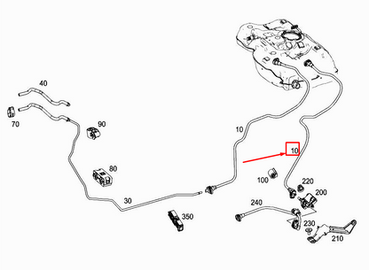 new mercedes-benz cla c117 fuel feed line a2464702164 original