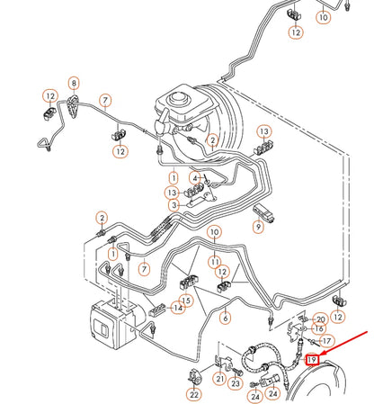 NEW AUDI A6 C7 FRONT BRAKE HOSE 4G0611707J ORIGINAL