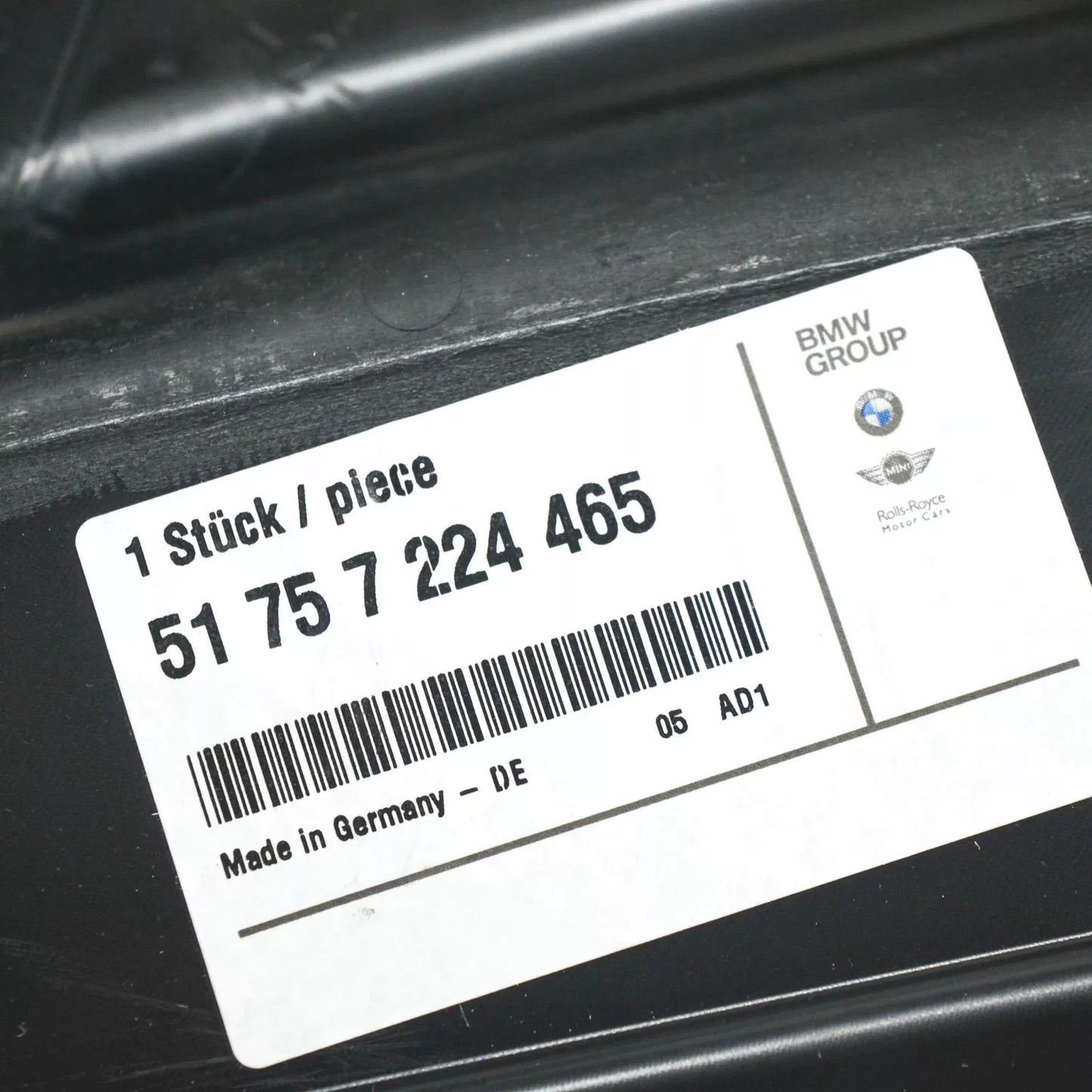 NEW BMW 6 F12 LCI FRONT LEFT FENDER WHEEL ARCH BOTTOM COVER 51757224465 ORIGINAL