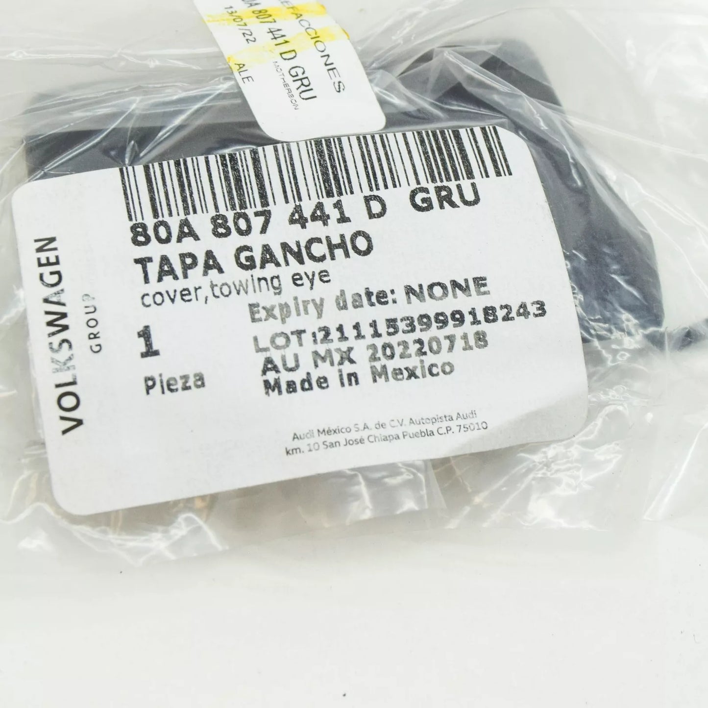 NEW AUDI Q5 FY REAR BUMPER TOW HOOK EYE COVER 80A807441DGRU ORIGINAL