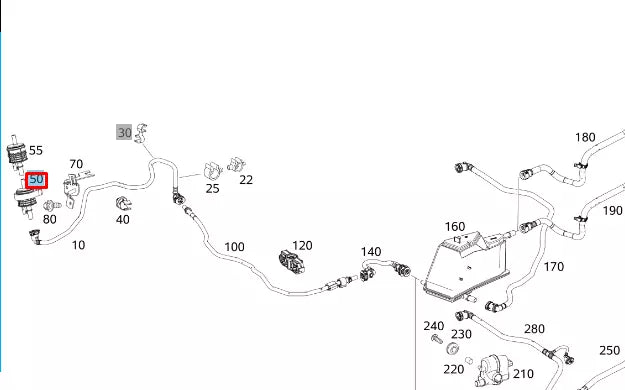 NEW MB CLA COUPE C118 VAPOR CANISTER PURGE VALVE A000470370064 ORIGINAL