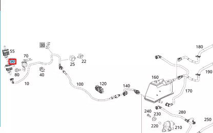 NEW MB CLA COUPE C118 VAPOR CANISTER PURGE VALVE A000470370064 ORIGINAL