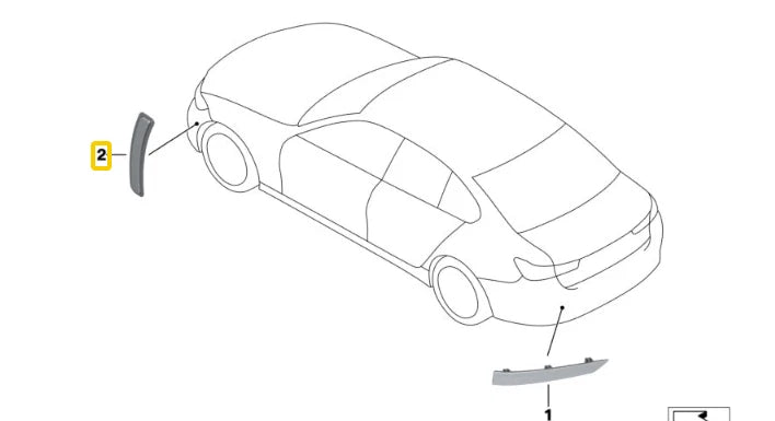 NEW BMW 3 G20 M FRONT LEFT SIDE MARKER REFLECTOR 63147433785 7433785 ORIGINAL
