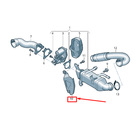 new audi q5 fy egr cooler bracket 05l131425 original