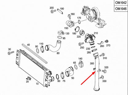 NEW MB SPRINTER 906 ENGINE AIR INTAKE HOSE A6420905937 3.0 DIESEL ORIGINAL