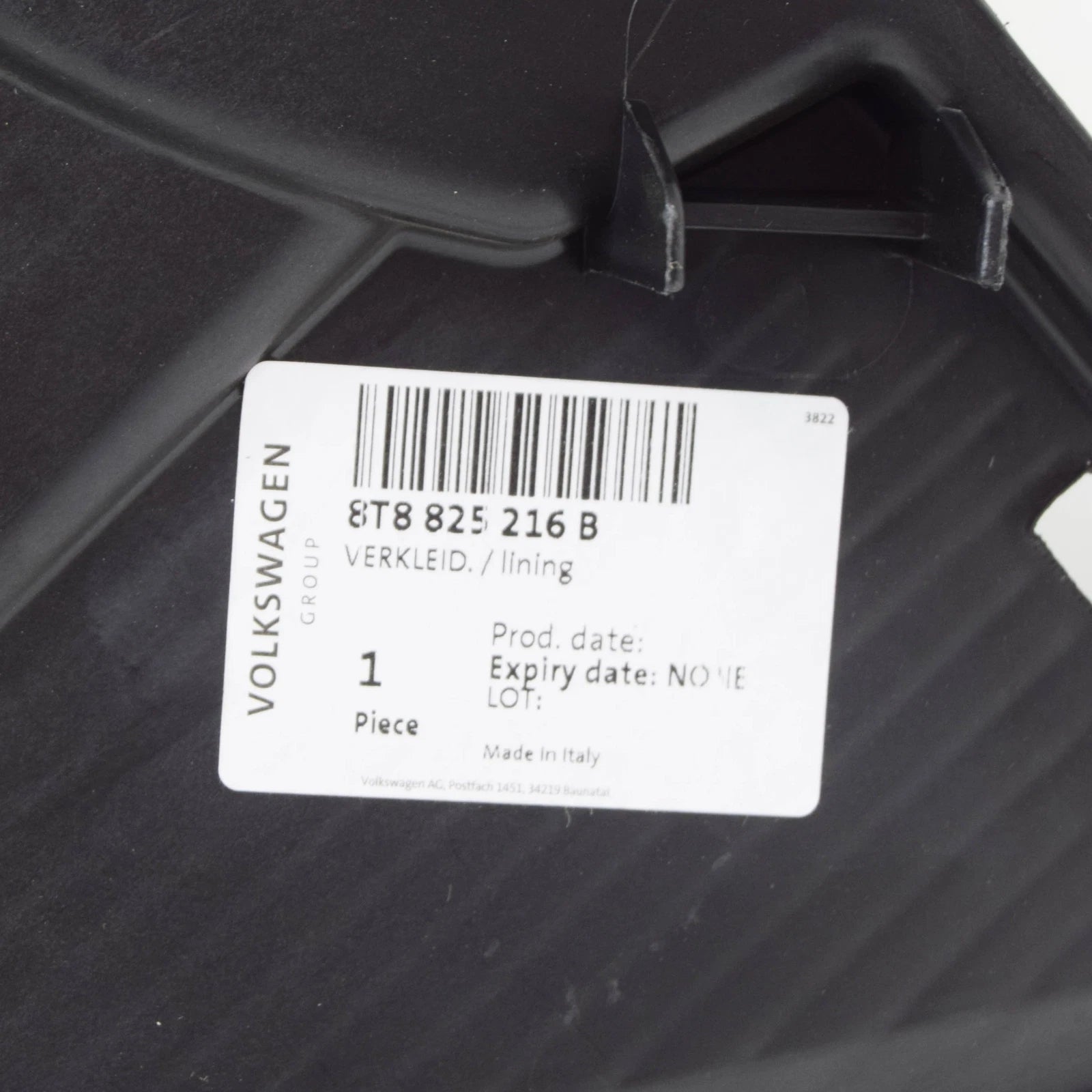 NEW AUDI A5 8T CABRIO REAR RIGHT UNDERBODY COVER 8T8825216B ORIGINAL