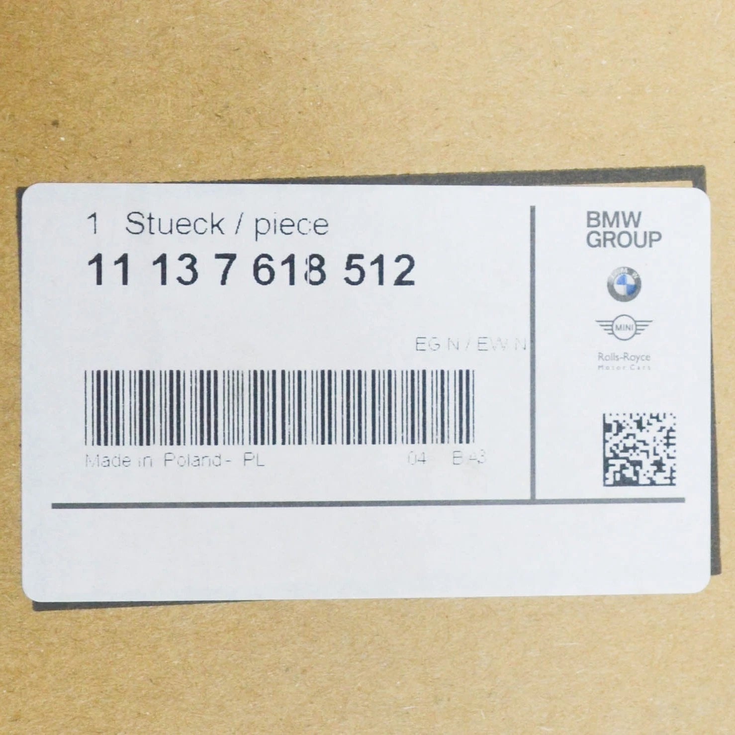 NEW BMW 1 F20 OIL PAN 11137618512 7618512 ORIGINAL