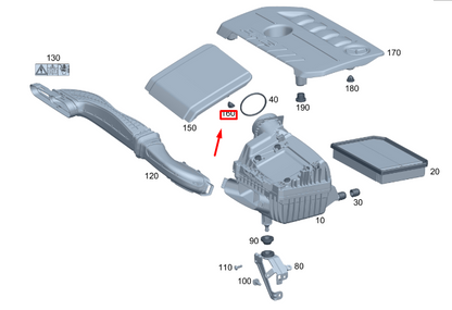 new mb gla h247 amg air filter cover mount ball head a0009932960 original