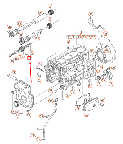 new audi a1 mk1 timing camshaft intermediate shaft 06h103559b original