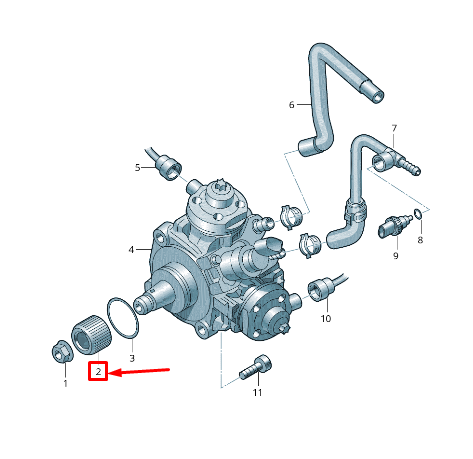 new audi a4 avant b8 high pressure pump flange 059130141n original