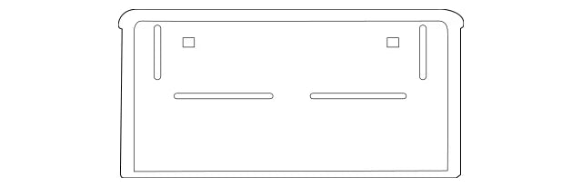 NEW AUDI Q5 FY FRONT BUMPER LICENSE PLATE HOLDER 80A807285M9B9