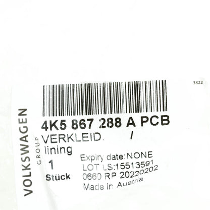 NEW AUDI A6 C8 RIGHT SIDE C-PILLAR TRIM 4K5867288APCB ORIGINAL