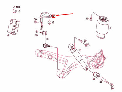 NEW MERCEDES-BENZ VITO W639 REAR LEFT LEVEL SESNOR BRACKET A6395421040 ORIGINAL