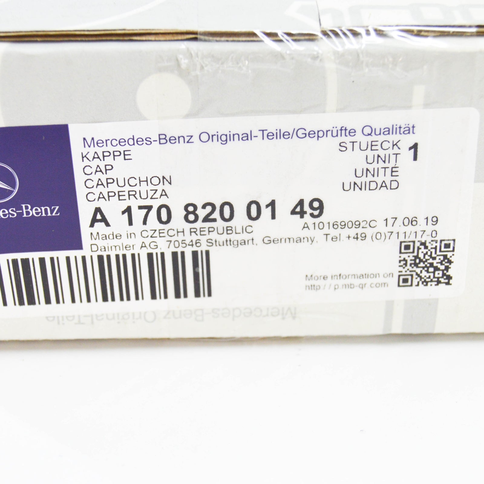 NEW MERCEDES-BENZ SLK R170 HEADLAMP BULB COVER CAP A1708200149 ORIGINAL