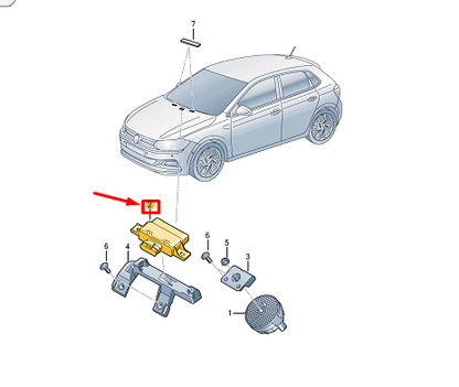 NEW VW POLO AW MK6 IMPACT SOUND CONTROL UNIT 2G0907159A ORIGINAL