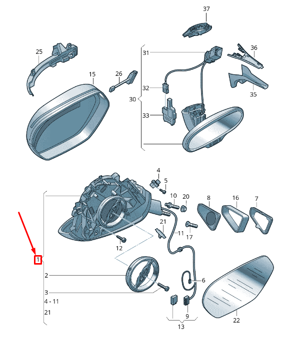 new audi a7 sportback 4g front left side wing mirror lhd 4g8858531ahgru original