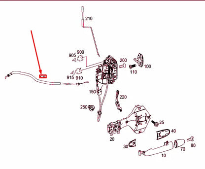 NEW MERCEDES-BENZ SPRINTER 906 FRONT RIGHT DOOR BOWDEN CABLE A9067601304