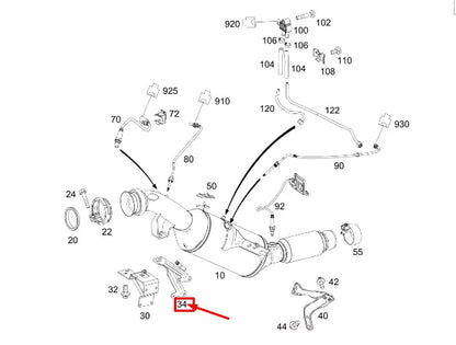 NEW MERCEDES-BENZ SPRINTER 907 EXHAUST SYSTEM HOLDER A9074923500 ORIGINAL