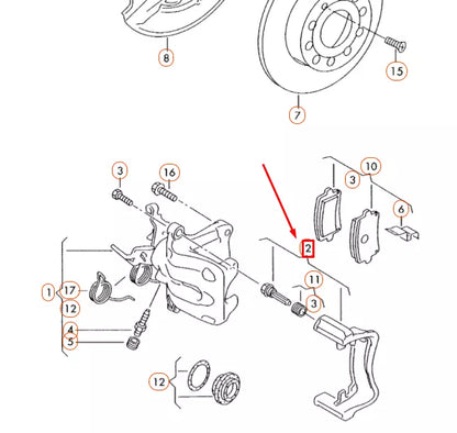 NEW AUDI TT 8J REAR LEFT BRAKE CALIPER CARRIER 8J0615425D ORIGINAL