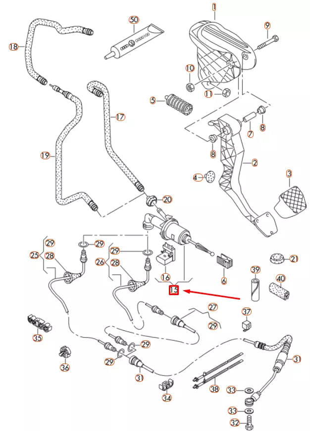 NEW AUDI R8 42 CLUTCH MASTER CYLINDER 420721388 ORIGINAL