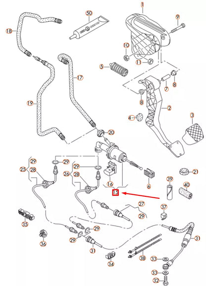 NEW AUDI R8 42 CLUTCH MASTER CYLINDER 420721388 ORIGINAL