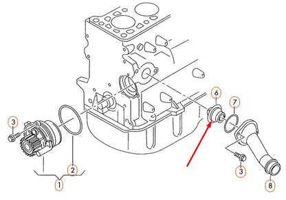 NEW VOLKSWAGEN JETTA MK6 COOLANT THERMOSTAT 050121113C 2.0 PETROL 86KW ORIGINAL