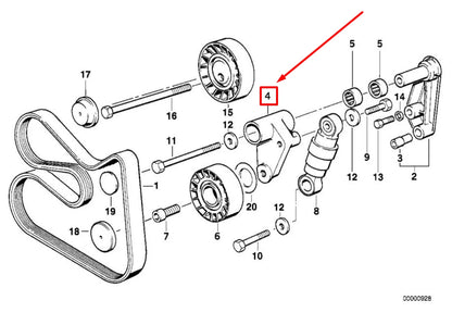 NEW BMW Z4 COUPE E86 BELT TENSIONER PITMAN ARM 1726773 11281726773 ORIGINAL