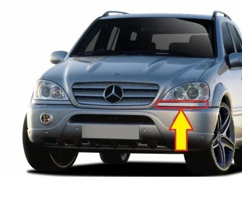 NEW MERCEDES-BENZ ML W163 FRONT LEFT HEADLIGHT MOLDING A16382601779999 ORIGINAL
