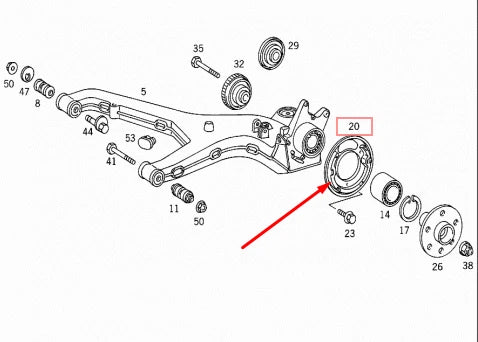NEW MB VITO W638 REAR BRAKE DISC PROTECTION PLATE A6384230320 ORIGINAL
