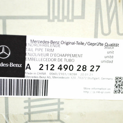 NEW MERCEDES-BENZ E-CLASS S212 RIGHT EXHAUST TIP COVER A2124902827