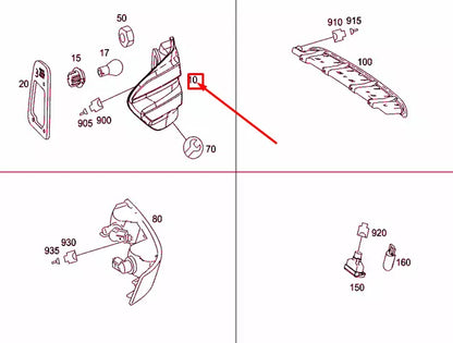 NEW MERCEDES-BENZ ML W164 REAR LEFT TAIL LAMP A1649061100 ORIGINAL