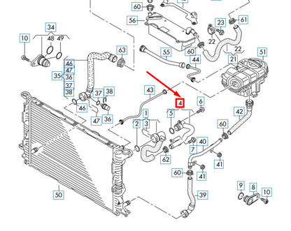 NEW AUDI A6 C7 LEFT COOLANT PIPE 059121071CR ORIGINAL