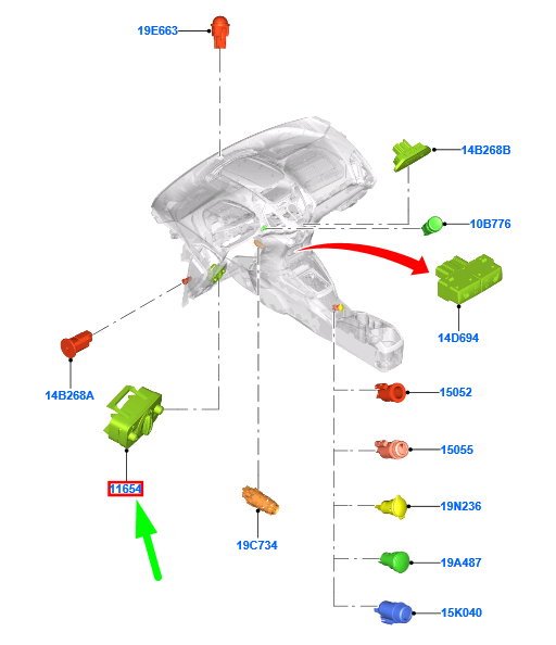 new ford ecosport mk2 lighting switch assy 1787109 c1bt-13a024-ab original