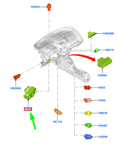 new ford ecosport mk2 lighting switch assy 1787109 c1bt-13a024-ab original