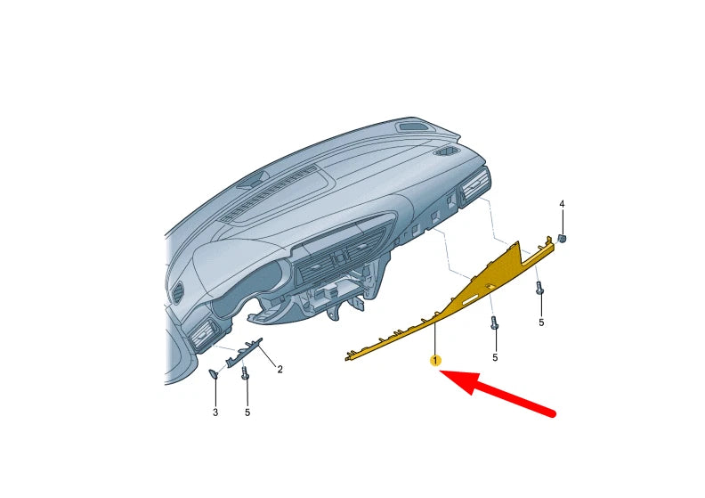 NEW AUDI A7 SPORTBACK 4G8 RIGHT DASH PANEL TRIM RHD 4G8853190EJND8 ORIGINAL