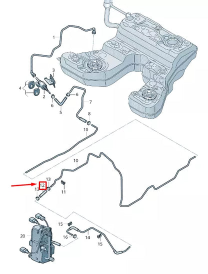 NEW AUDI A8 4N FUEL MOLDED HOSE 4N0261689E